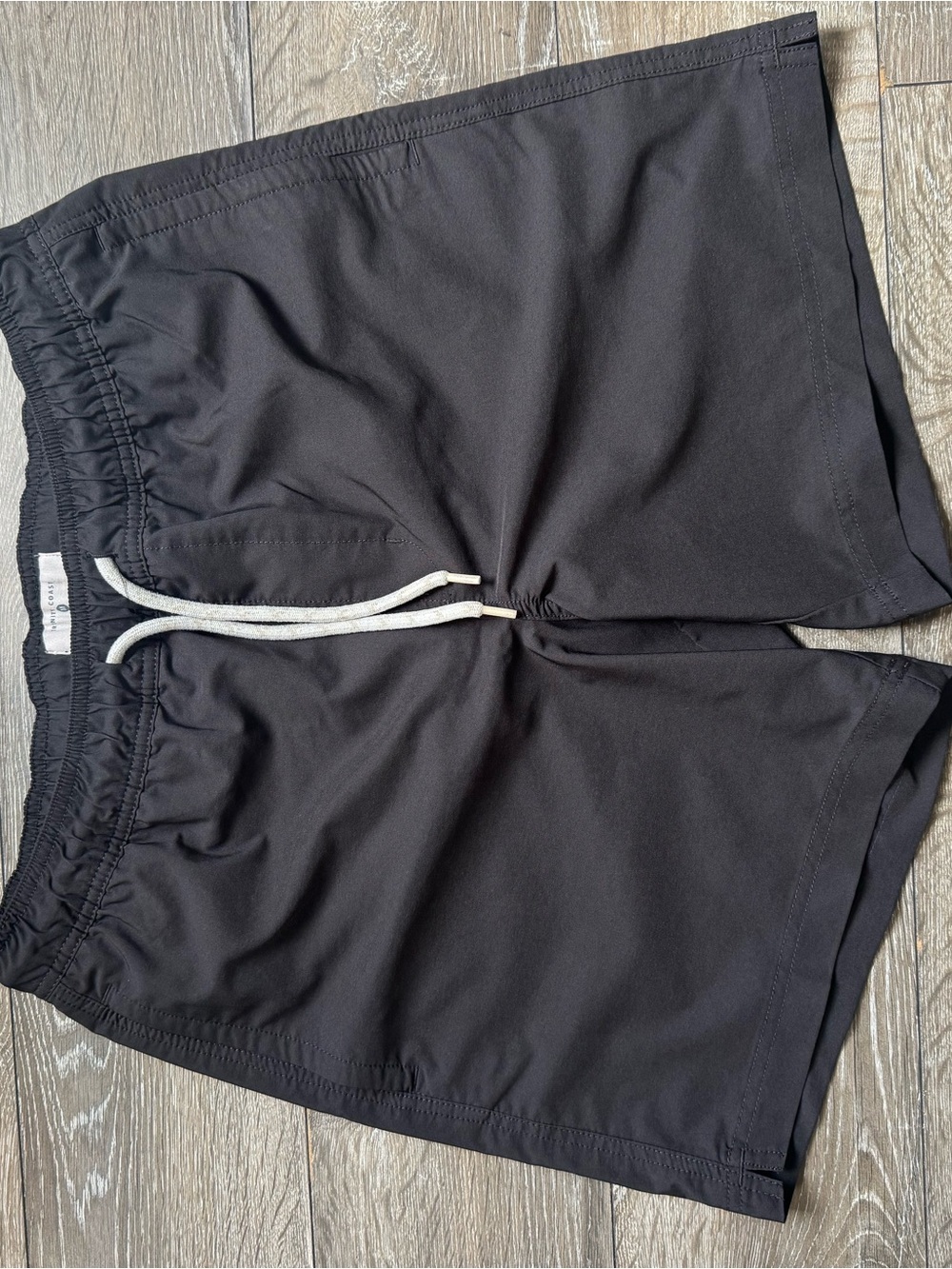 Trinity Black Athletic Drawstring Shorts with White Cord